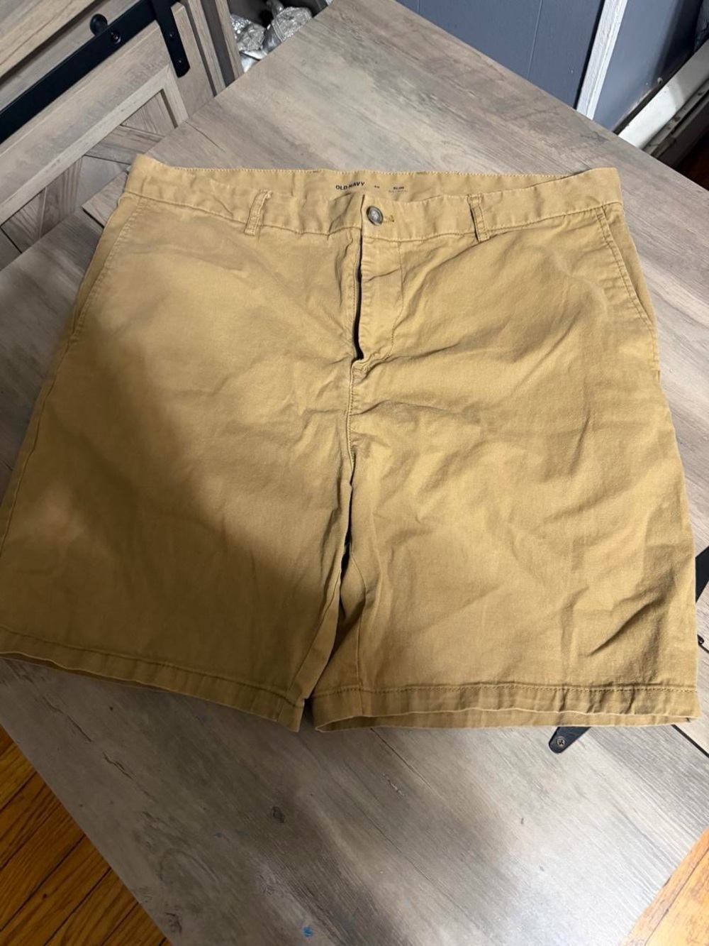 Old Navy Men's Mustard Tan Flat Front Shorts